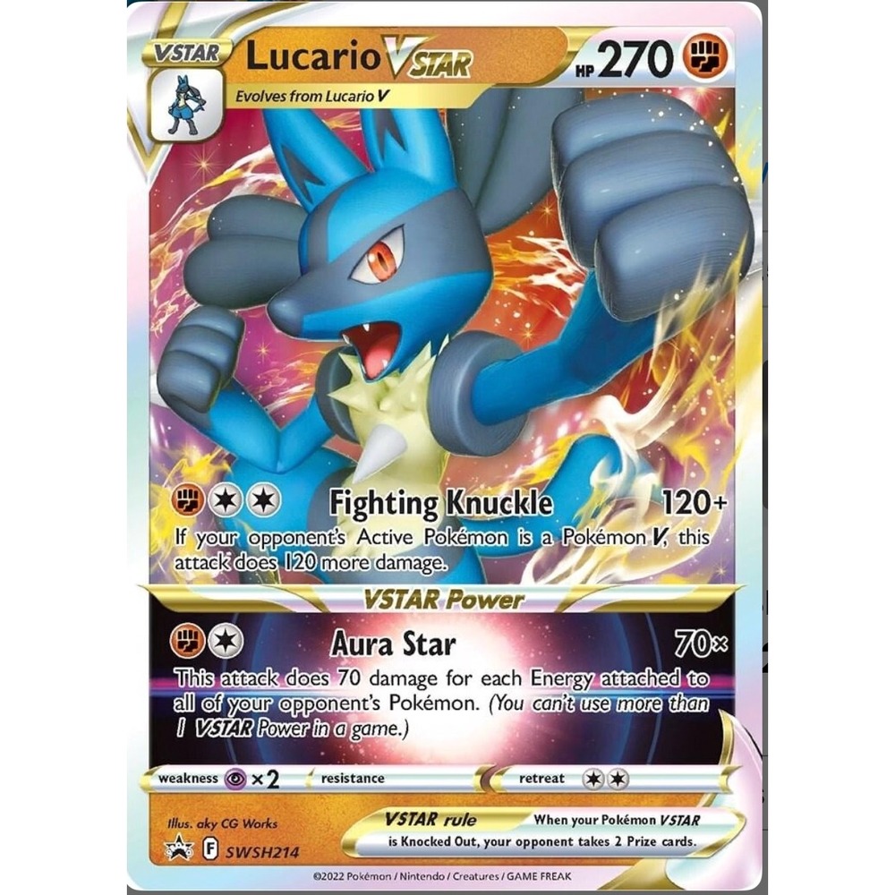 LOT OF -2 - Pokemon Lucario V & Lucario VSTAR Black Star Promo SWSH213 SWSH21
